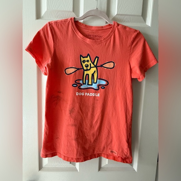 Life Is Good Tops - Life is good T-shirt- dog paddle